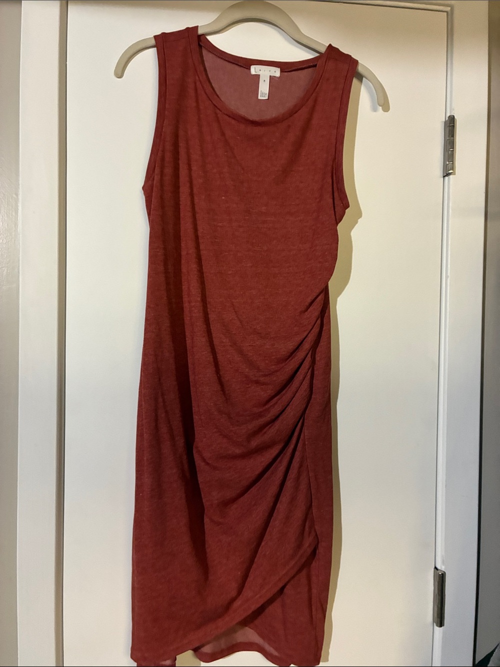 Leith Sleeveless Midi Dress in Rust